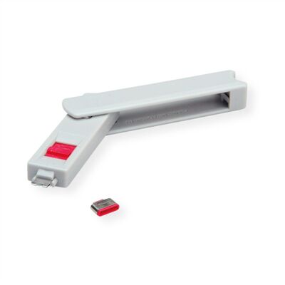 USB 3.1 Typ C Port Blocker, 1x kľúč, 1x zámok USB-C, červený