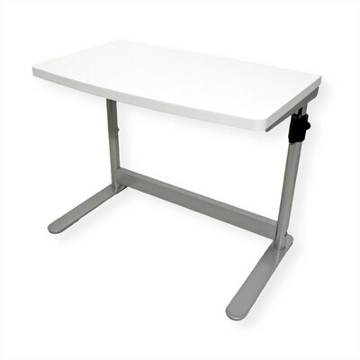 Stolík pod laptop/tlačiareň malý, šírka 50cm, hĺbka 30cm, výškovo nastaviteľný, 38-48cm, sivý/biely