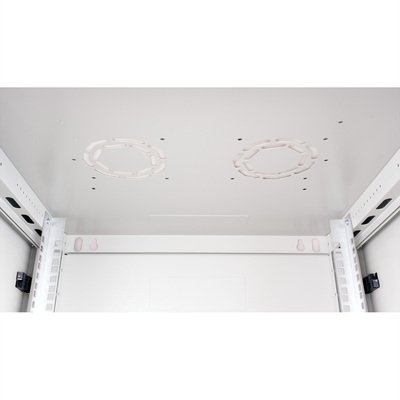 19" Rack na stenu 6U, sivý, 379x600x600mm (HxWxD), odnímateľné bočnice