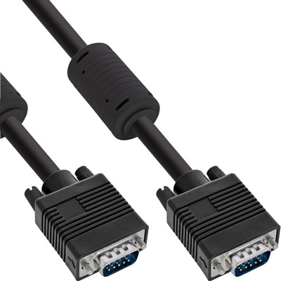 Kábel VGA M/M 7m, prepojovací, tienený, DDC, ferrit, HQ, čierny