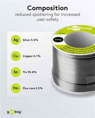 Cín pájkovací o priemere 1mm 250g špulka - bezolovnatý
