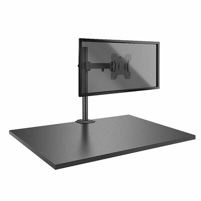 Držiak pre monitor na stôl, úchyt o dosku, max 7kg, rameno 400mm, VESA75/100, čierny