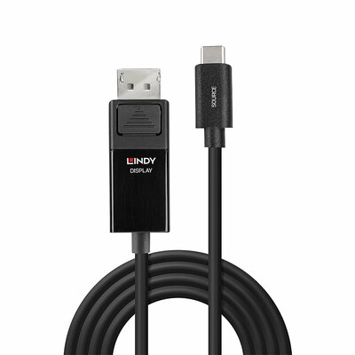 Kábel USB 3.1 Typ C na DisplayPort M/M 1m, 8K@60Hz UHD, HDR, čierny