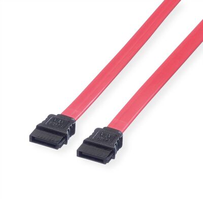 Kábel SATA II M/M 0.5m, 3 Gbit/s, červený