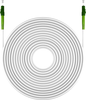 Fiber kábel LC/APC-LC/APC, 1m Simplex OS2(9/125µm), LSOH, 3mm, biely