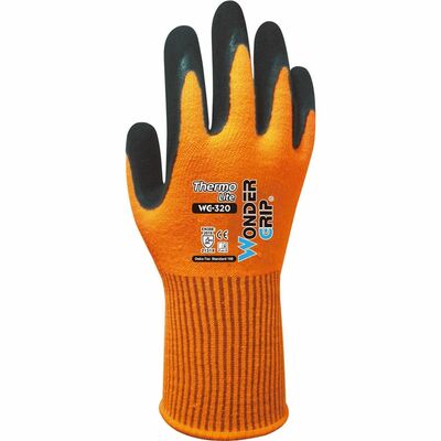 Pracovné rukavice Wonder Grip Thermo Lite WG-320, oranžové, veľkosť M/8