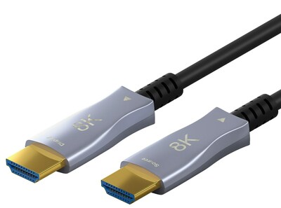 Kábel HDMI M/M 50m, Ultra High Speed+Eth, 8K@60Hz, HDMI 2.1, čierny, jednosmerný, aktívny, optický
