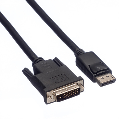 Kábel DisplayPort na DVI-D M/M 1.5m, jednosmerný, max. 1920x1200@60Hz, LSOH, čierny