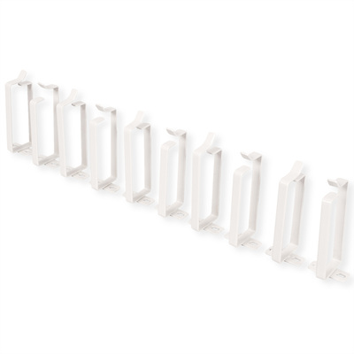 19" vyväzovacie oko 40x40mm, 44x100mm, sivý, 10ks/bal