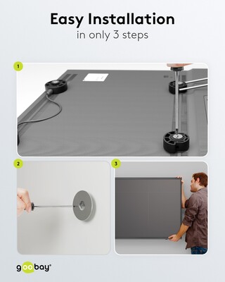 Držiak pre TV 32-55" na stenu, max 50kg, profil 15mm, VESA až 800x600mm, čierny
