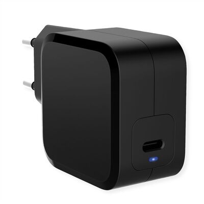 Nabíjačka USB 230V 1port, 1xUSB Typ C, 45W, Power Delivery, Quick Charge 3.0, čierna