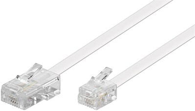 Kábel telefónny RJ11/RJ45, 3m, biely