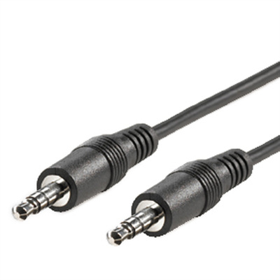 Kábel 3.5mm stereo jack M/M 5m, čierny