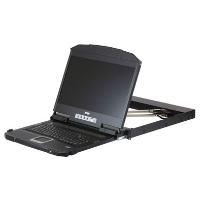 KVM konzola 18.5" LCD, HDMI, VGA, DVI, USB, US Layout