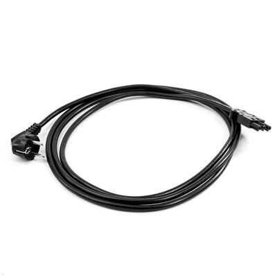 Kábel sieťový 230V, vidlica (CEE7/7) lomená - GST18 (F), 5m, 1.50mm², 16A, čierny