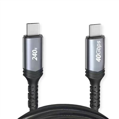 Kábel USB 4 Gen 3x2, Typ C CM/CM 0.8m, 40Gbps, PD 240w 48V5A, čierny