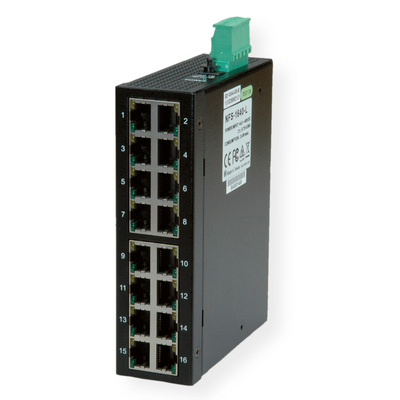 Switch 10/100,16port, priemyselný