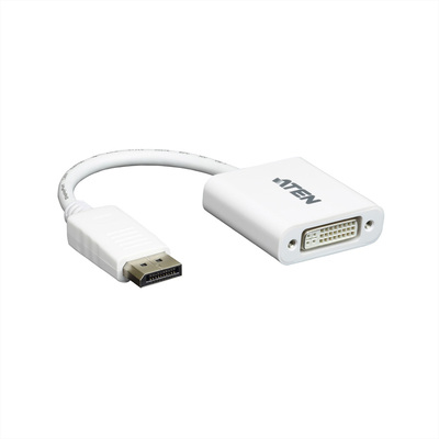 Adaptér DisplayPort na DVI-D M/F, 10cm biely