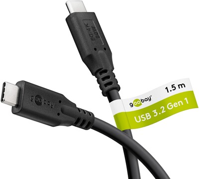 Kábel USB 3.2 Gen 1, Typ C CM/CM 0.5m, 5Gbps, PD 60w 20V3A, čierny