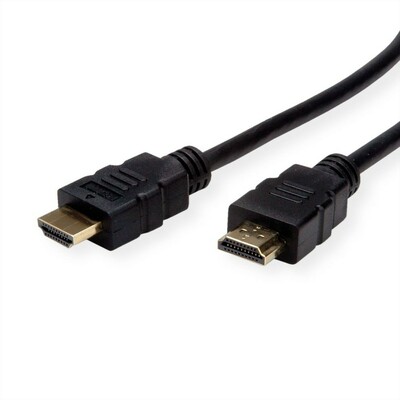 Kábel HDMI M/M 5m, High Speed+Eth, 4K@30Hz, HDMI 1.4, G pozl. kon., čierny, TPE, flexiblný