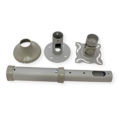 Držiak pre projektor, stropný, s kĺbom, max. 11.5kg, dĺžka 170mm/410-510mm, rozteč max. 370mm, sivý