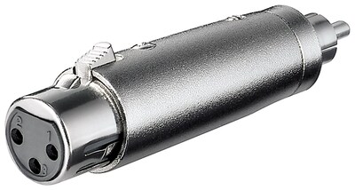Adaptér XLR/Cinch (RCA) F/M, kovový, priamy