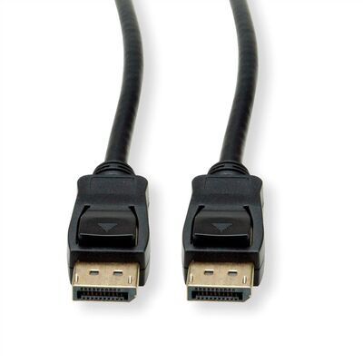 Kábel DisplayPort M/M 5m, 8K@60Hz, DP v1.4, 32.4Gbit/s, čierny, pozl. konektor