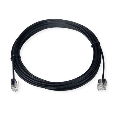 UTP Patchkábel LSOH 0.5m cat.6a, čierny, slim, Cu, extra krátky konektor, Ø3.4mm