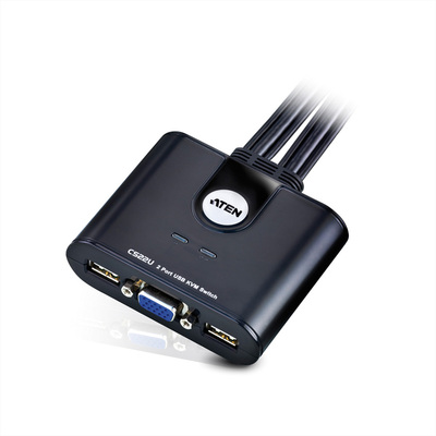 KVM switch/prepínač 2PC, VGA, USB, star