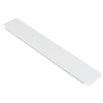 19" záslepka 2U, kovová, sivá RAL7035