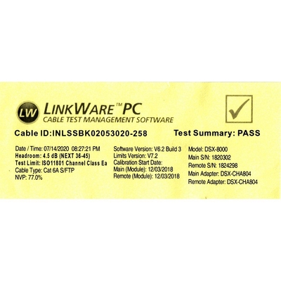 S/FTP (PiMF) Patchkábel LSOH 1.5m cat.6a, biely, Cu, SuperFlex