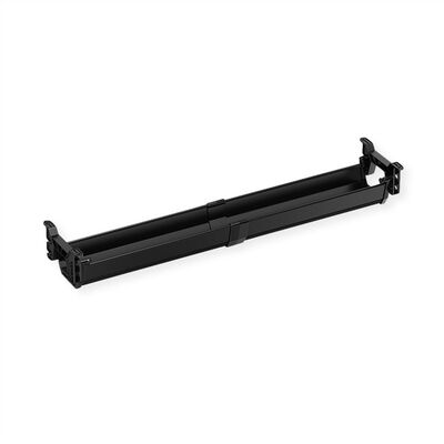 Káblový organizér, žľab na káble pod stôl, plast (ABS), 858x182x118mm (DxHxV), čierny