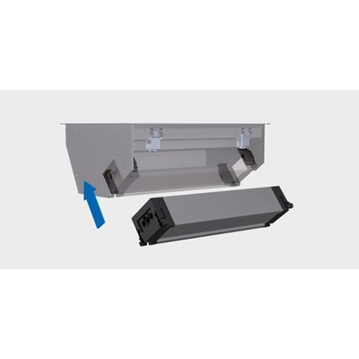 CONFERENCE / TOP FRAME 2xSCHUKO 230V, nabíjačka (2xUSB A), GST18 IN/OUT, hliník/čierny