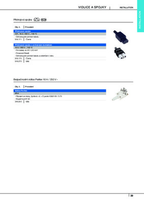 Konektor C14 IEC320 10A, samec