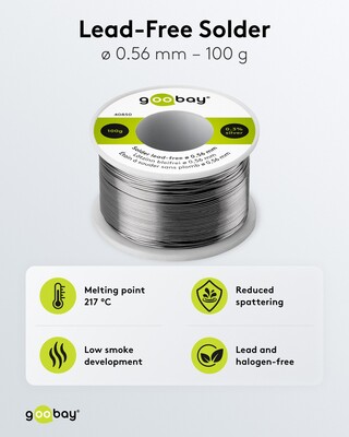 Cín spájkovací o priemere 0.56mm 100g špulka - bezolovnatý