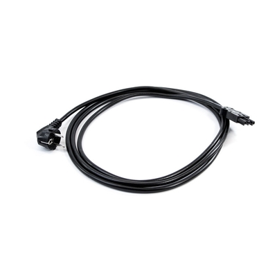 Kábel sieťový 230V, vidlica (CEE7/7) lomená - GST18 (F), 1.5m, 1.50mm², 16A, čierny