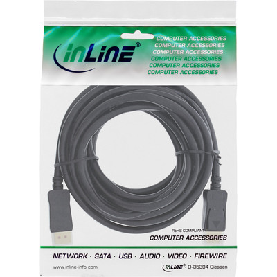 Kábel DisplayPort M/M 7.5m, 8K@60Hz, DP v1.4, 32.4Gbit/s, aktívny, čierny, jednosmerný, aktívny