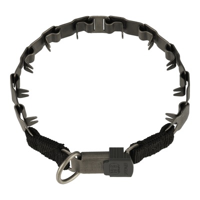 Obojok ostnatý Neck-Tech Sport 2cm/48cm, ClicLock, nerezová oceľ, čierny matný, HS