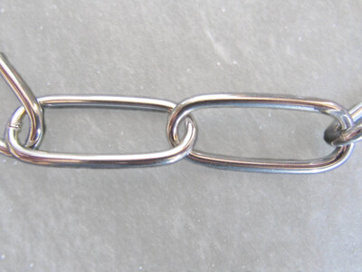 Obojok retiazkový, sťahovací, 3mm/47cm, dlhé oko, nerezová oceľ, extra ľahký §§