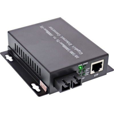 Optický Konvertor RJ45 - SC, Gigabit, MultiMode, max. 550m, čierny