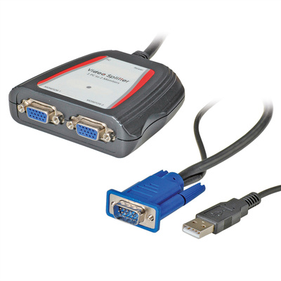 Video distribútor / splitter VGA 1IN/2OUT, 250MHz, napájanie USB