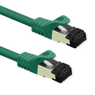 S/FTP (PiMF) Patchkábel LSOH 1m cat.8.1, zelený, Cu, 40GBit/s, 2000MHz