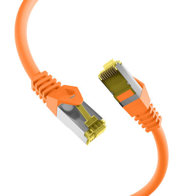 S/FTP (PiMF) Patchkábel LSOH 0.25m cat.7, oranžový, Cu