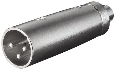 Adaptér XLR/Cinch (RCA) M/F, kovový, priamy