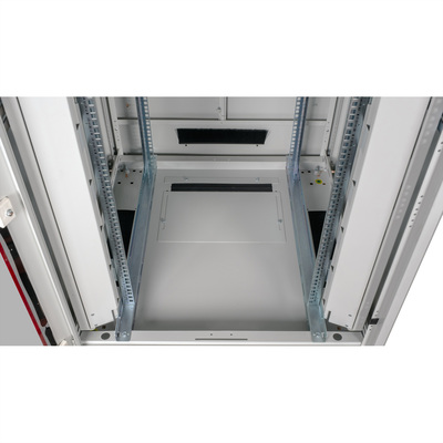 19" Rack na podlahu 32U, 1609x800x800mm (HxWxD), PRO, sklenené dvere, sivý