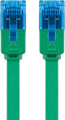 UTP Patchkábel 3m cat.6a, zelený, plochý, Cu