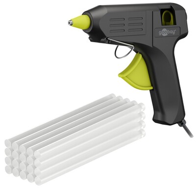 Tavná lepiaca pištoľ Superior, 230V, 40 W, vrátane 20 lepiacích tyčiniek, čierna