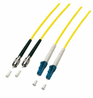 Fiber kábel LC-FC, 2m Duplex OS2(9/125µm), LSOH, 2mm, žltý