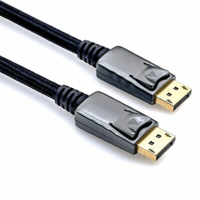 Kábel DisplayPort M/M 1.5m, 4K@60Hz, DP v1.2, 21.6Gbit/s, čierny, kovové konektory
