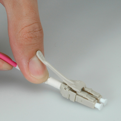 Fiber kábel LC-LC, 3m Duplex OM4(50/125µm), LSOH, low-loss uniboot konektor, 2.8mm, fialový